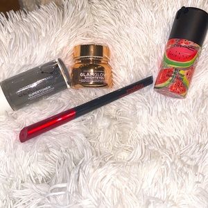 2 glamglow super toner & bright eyes, 1 smashbox eye liner, & 1 Mac set spray